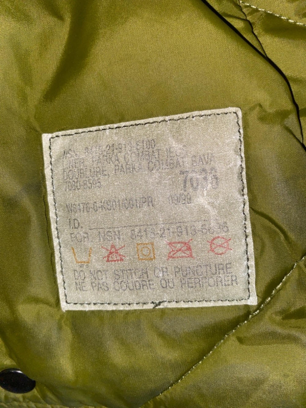Canadian Forces Army Gore-Tex IECS Combat Parka 70/36 (Fits like a Large) - Picture 8 of 9